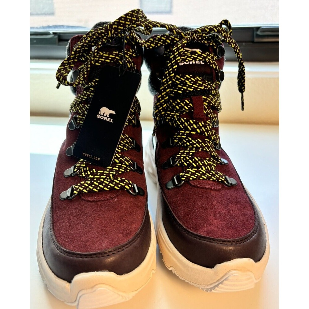 Sorel Kinetic Breakthru Conquest Boots Womens 7 Cinder Bloodstone NL4904-203